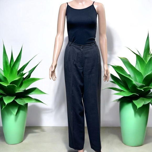 Liz Claiborne Collection Wool Gray High-Waisted Trousers - Picture 8 of 16